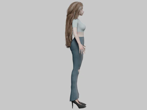 Young cute girl V36773 3D Model