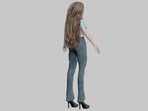 Young cute girl V36773 Model 3D