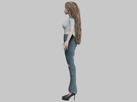 Young cute girl V36773 Model 3D