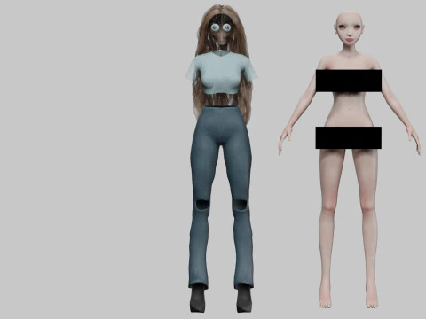 Young cute girl V36773 3D Model