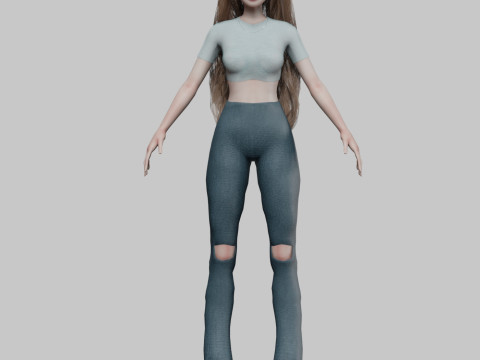 Young cute girl V36773 Model 3D
