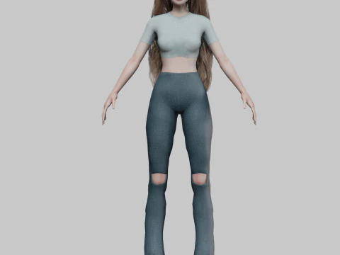 Young cute girl V36773 3D Model