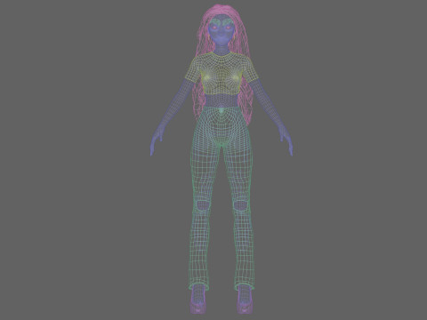 Young cute girl V36773 Model 3D