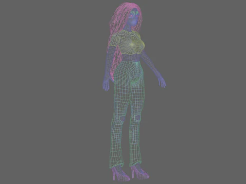 Young cute girl V36773 3D Model