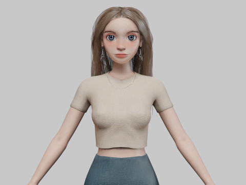 Young pretty girl V36272 3D मॉडल