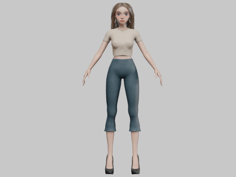 Young pretty girl V36272 3D Model