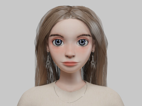 Young pretty girl V36272 3D Model