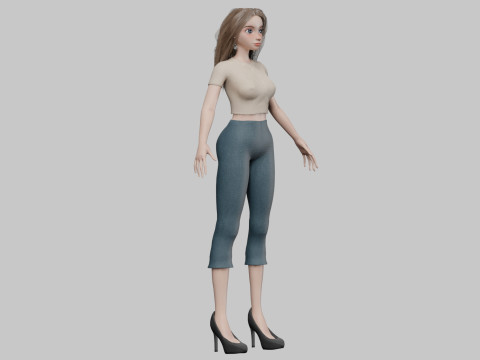 Young pretty girl V36272 3D Model