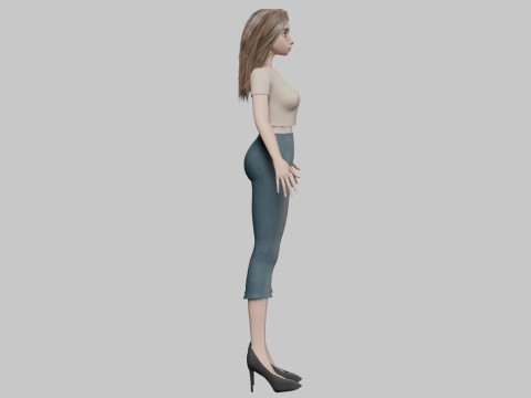 Young pretty girl V36272 3D Model