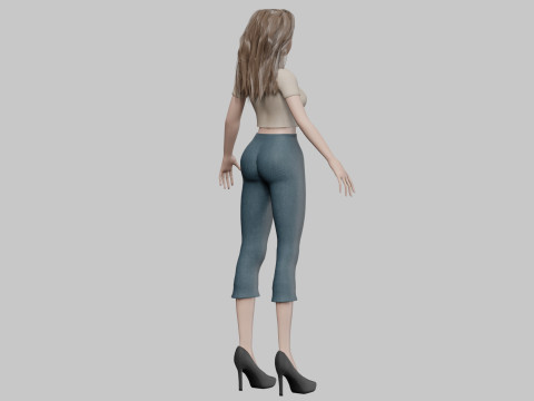 Young pretty girl V36272 3D Model