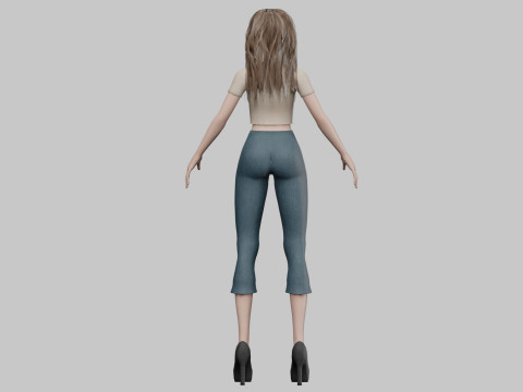 Young pretty girl V36272 3D Model
