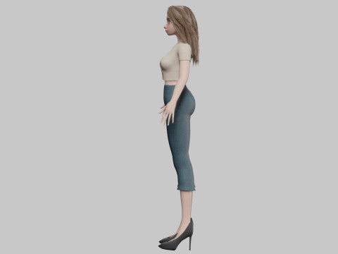Young pretty girl V36272 3D Model