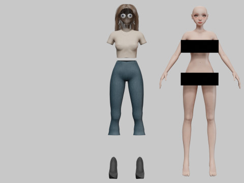 Young pretty girl V36272 3D Model