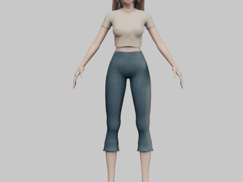 Young pretty girl V36272 3D Model