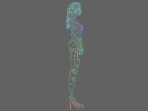 Young pretty girl V36272 3D Model
