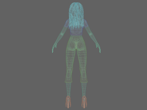 Young pretty girl V36272 3D Model