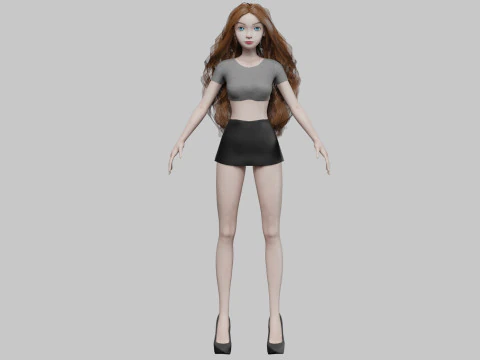 Young standard girl V34581 3D Model