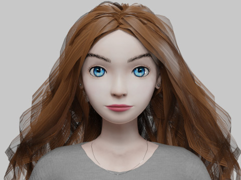 Young standard girl V34581 Model 3D