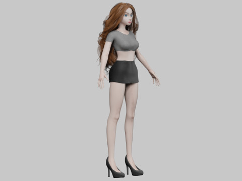 Young standard girl V34581 Model 3D