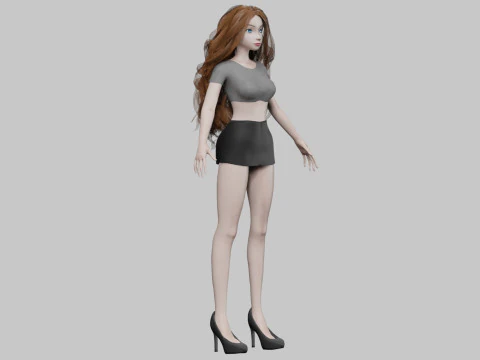Young standard girl V34581 3D Model