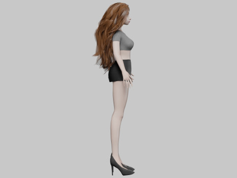 Young standard girl V34581 Model 3D