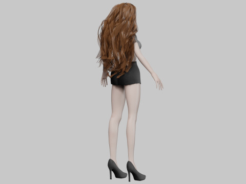 Young standard girl V34581 Model 3D