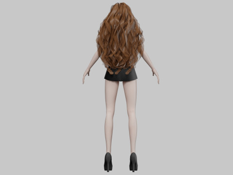 Young standard girl V34581 Model 3D