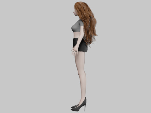 Young standard girl V34581 Model 3D