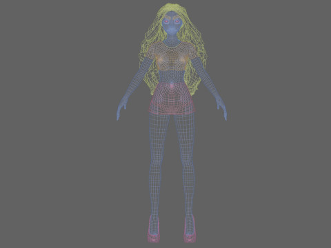 Young standard girl V34581 Model 3D
