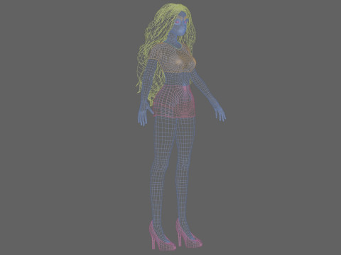 Young standard girl V34581 Model 3D