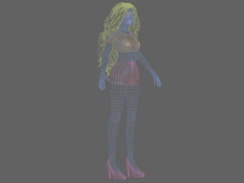 Young standard girl V34581 3D Model