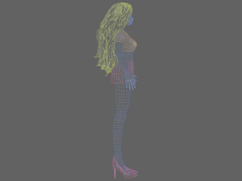 Young standard girl V34581 Model 3D