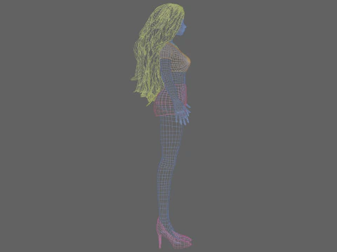 Young standard girl V34581 3D Model