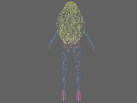 Young standard girl V34581 Model 3D