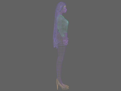 Young stylized girl V30443 3D Model