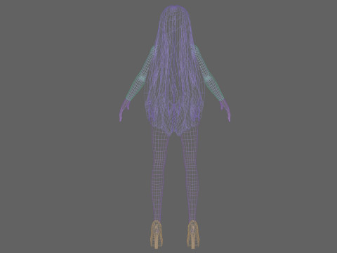 Young stylized girl V30443 3D Model