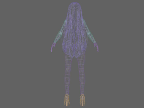 Young stylized girl V30443 3D Model