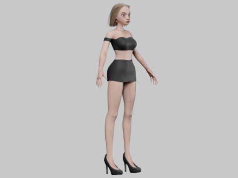 Young sweet girl V28467 Modelo 3D