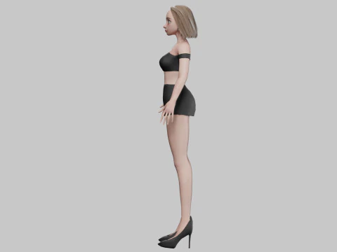 Young sweet girl V28467 3D Model