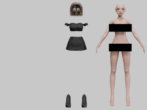 Young sweet girl V28467 Modelo 3D