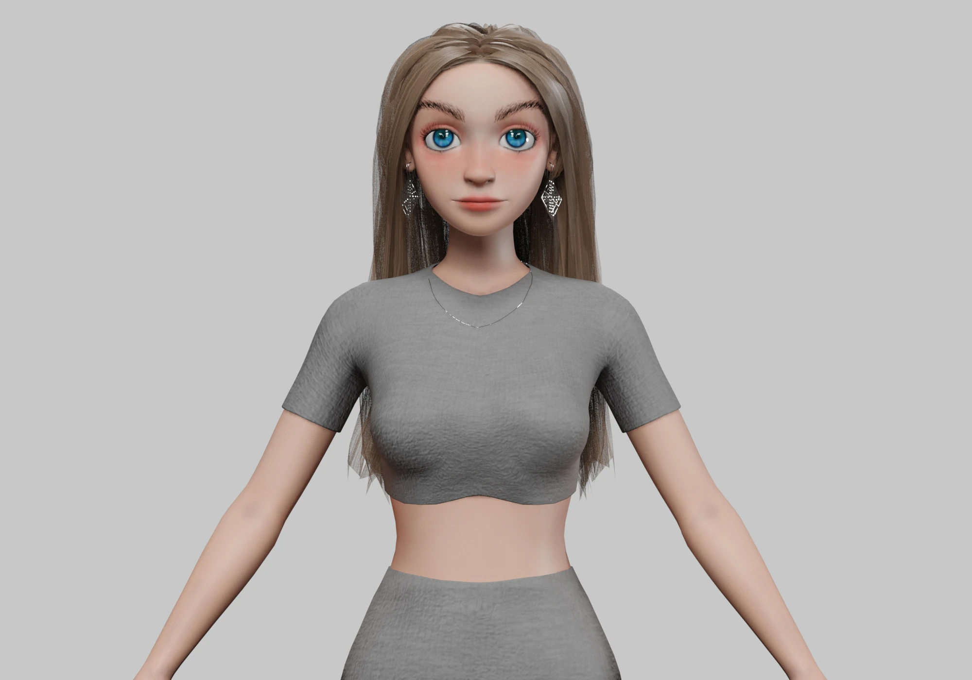 Young teen girl V34962 3D Model .c4d .max .obj .3ds .fbx .stl .blend 