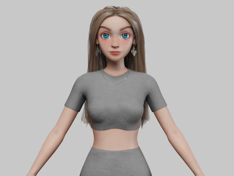 युवा किशोर लड़की V34962 3D मॉडल