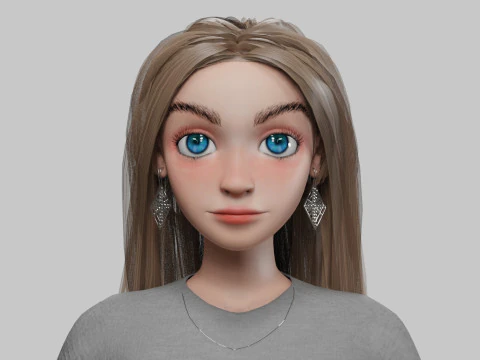 Young teen girl V34962 3D Model