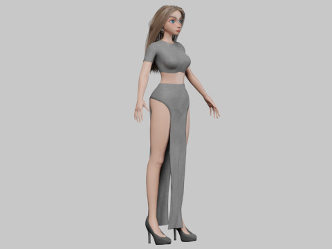 Young teen girl V34962 3D 模型