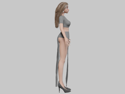 Young teen girl V34962 3D 模型