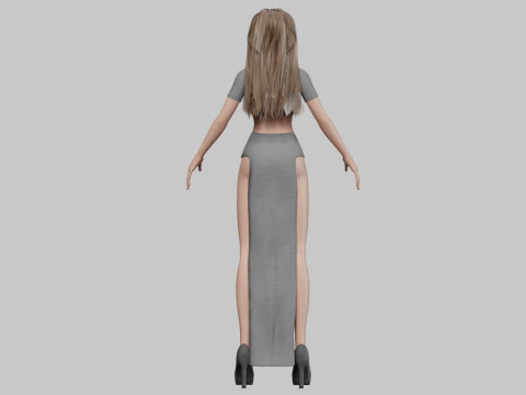 Young teen girl V34962 3D Model