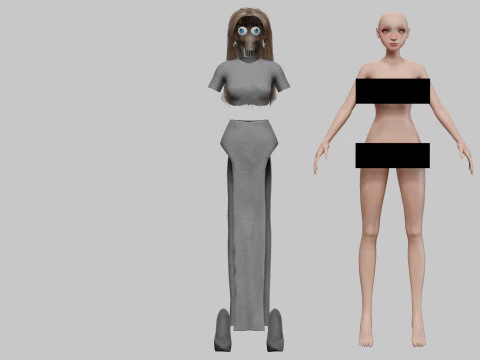 Young teen girl V34962 3D Model
