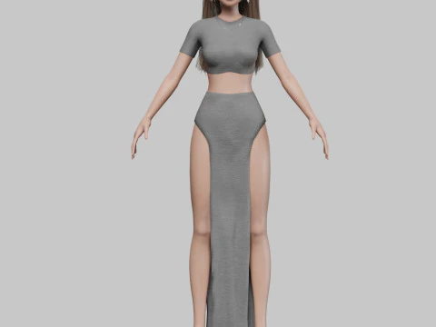 Young teen girl V34962 3D Model