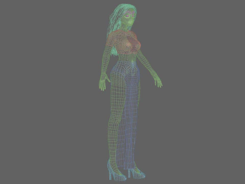 Young teen girl V34962 3D Model