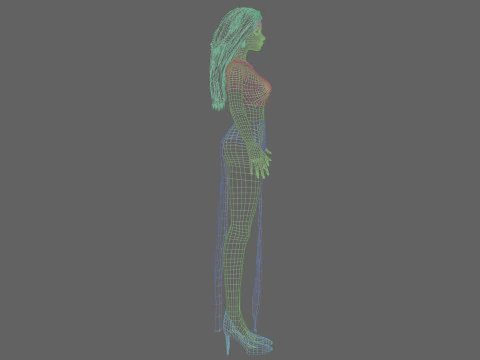 Young teen girl V34962 3D Model